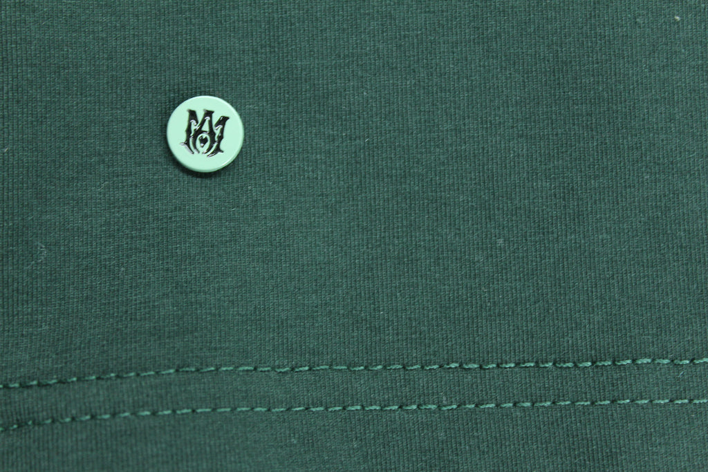 Camiseta Heavyweight Verde Oscuro Monograma Texturizado — Bordado Premium | JULALE DROP 01
