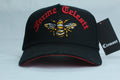 Gorra Premium Negra Abeja Bordada Gótico Rojo — Edición Especial | JULALE DROP 01